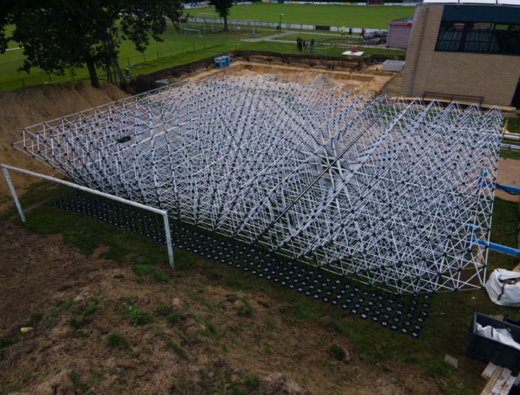 Bufferframe in aanbouw. Foto: Stef Foesenek