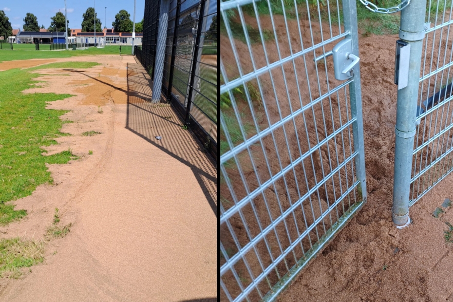 Kurk aan de wandel tijdens zware regenval in Enschede