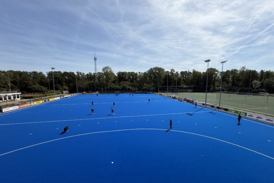 Overzichtsfoto van de nieuwe velden op het Nationaal Trainings Complex KNHB
